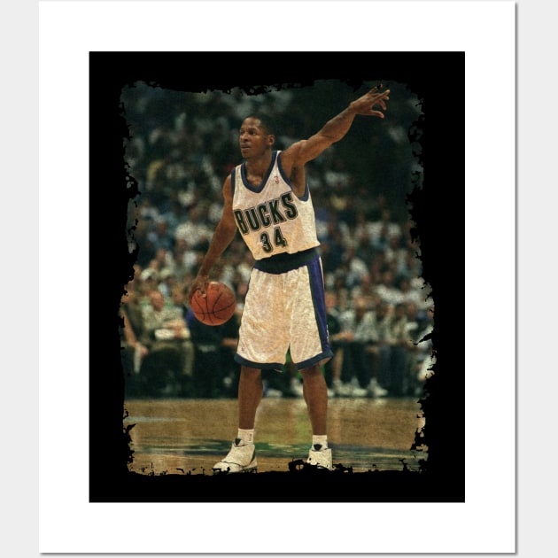 Sugar Ray Allen, During His Time in Milwaukee Wall Art by Omeshshopart